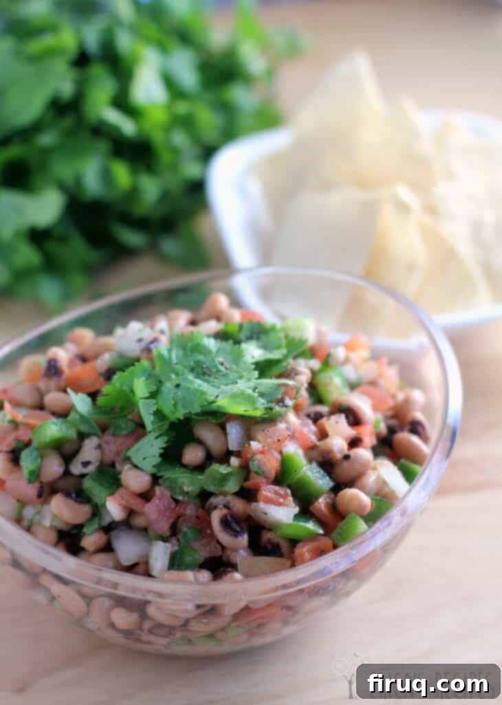 New Years Prosperity Salsa 3 New Year's Eve Black-Eyed Pea Salsa