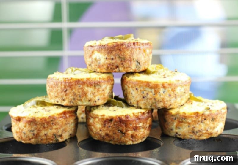 Zesty Southwest Quinoa Egg Muffins 2 Closeup of Southwest Quinoa Egg Muffins