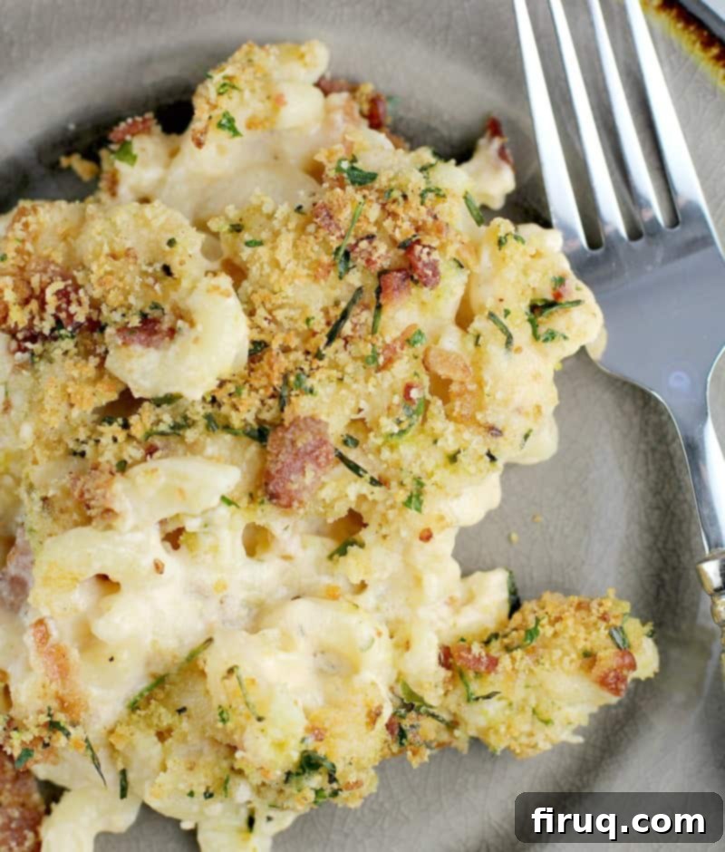 Creamy Herbed Bacon Boursin Mac 7 Bacon and Boursin Macaroni and Cheese