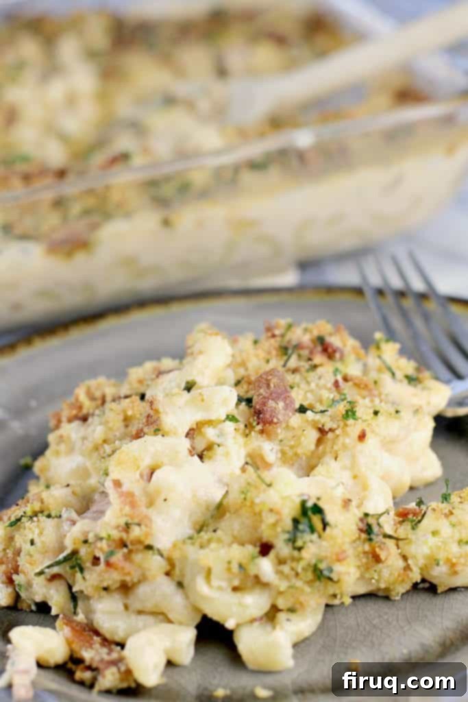 Creamy Herbed Bacon Boursin Mac 8 Bacon and Boursin Macaroni and Cheese