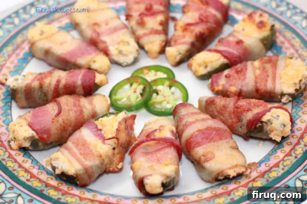 Bacon Wrapped Cheesy Jalapeno Poppers 2 Cheesy Stuffed Jalapenos (with Bacon!)