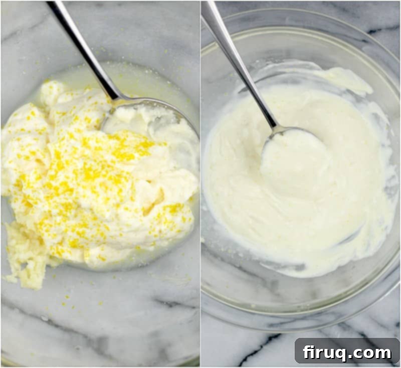 Crispy Air-Fried Brussels Sprouts 4 A collage of two photos showing the simple steps to make the lemon aioli. One image shows ingredients, the other shows them mixed in a bowl.