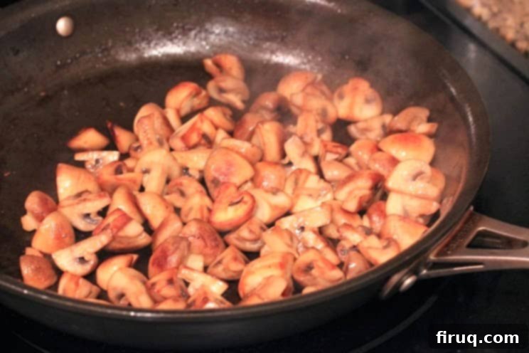 The Julia Child Boeuf Bourguignon 10 Browned button mushrooms, prepared separately for Boeuf Bourguignon