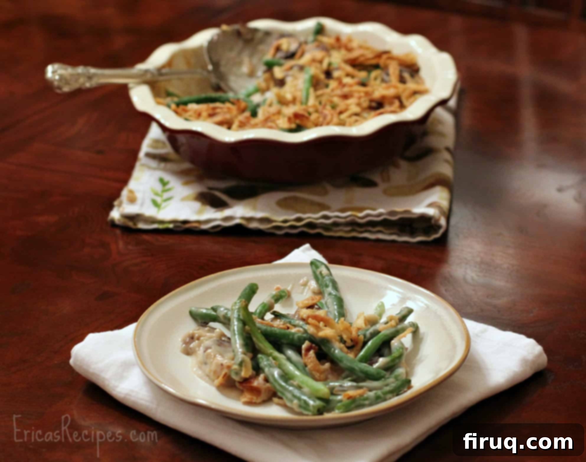 Creamy Green Bean Comfort 2 My Green Bean Casserole with Fresh Mushrooms