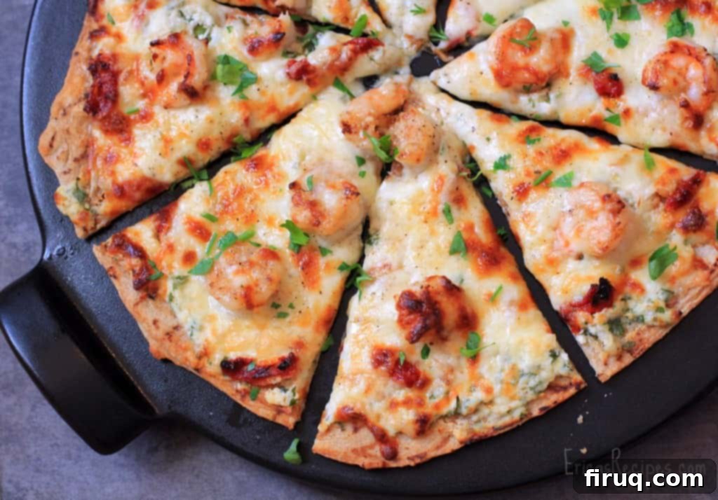 Scampi Shrimp Quattro Formaggi Pizza 2 Four Cheese Shrimp Scampi Pizza