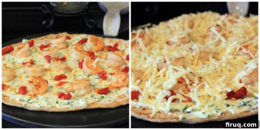 Scampi Shrimp Quattro Formaggi Pizza 3 Four Cheese Shrimp Scampi Pizza
