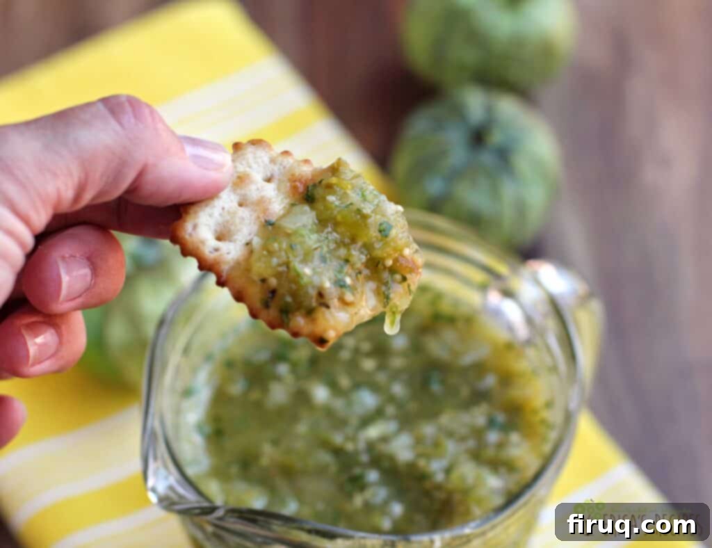 Fire-Roasted Tomatillo Salsa 4 Roasted Tomatillo Salsa