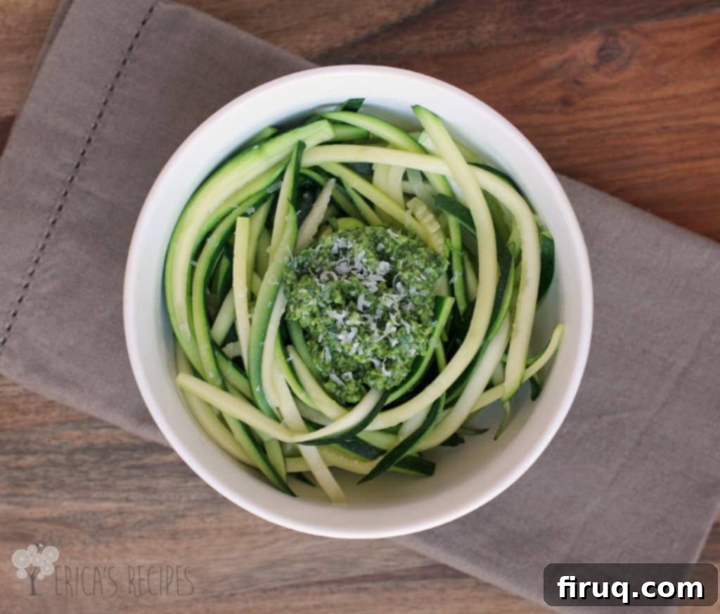 Zucchini Spirals with Zesty Kale-Lemon Pesto 2 Zucchini Spaghetti with Lemony Kale Pesto
