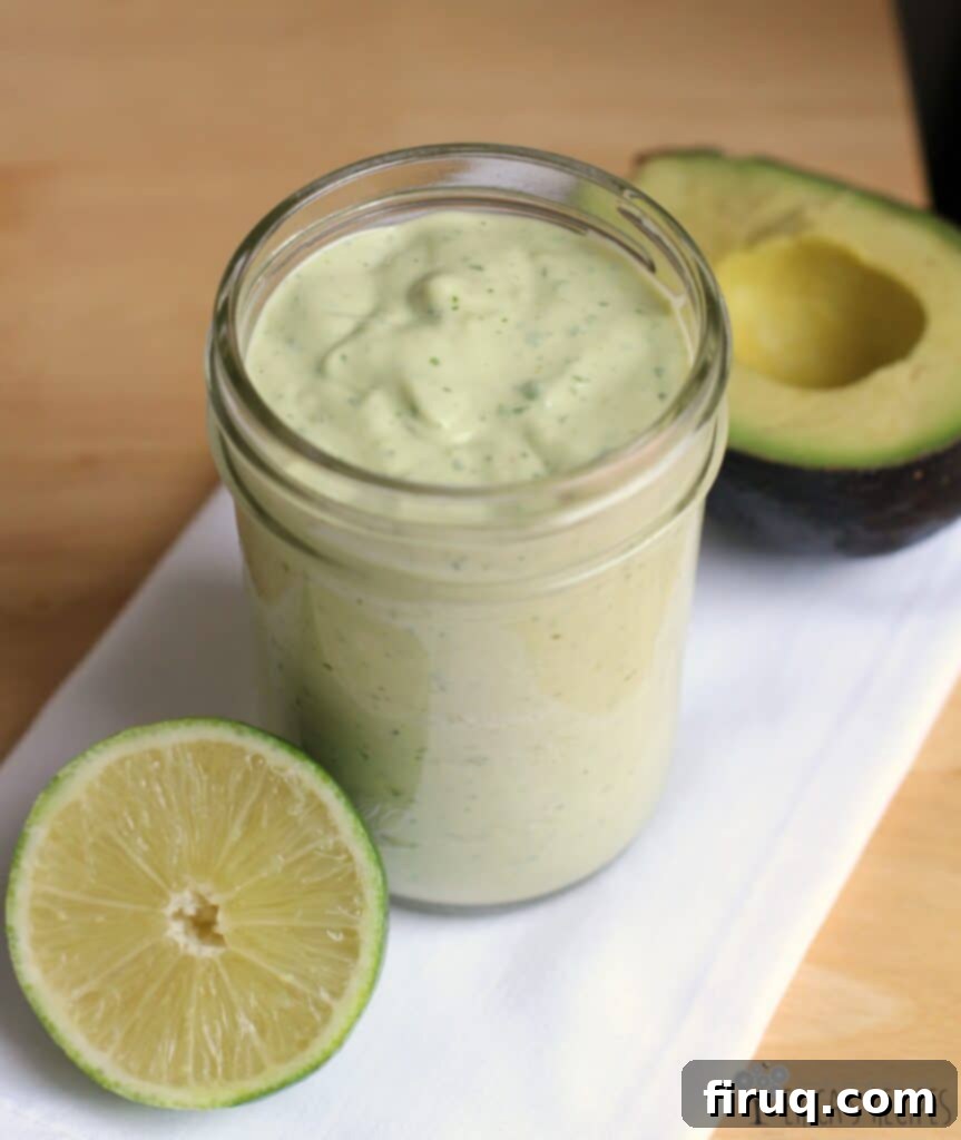 Fresh Herb Avocado Elixir 2 Avocado Herb Dressing - Fresh and vibrant green dressing in a bowl