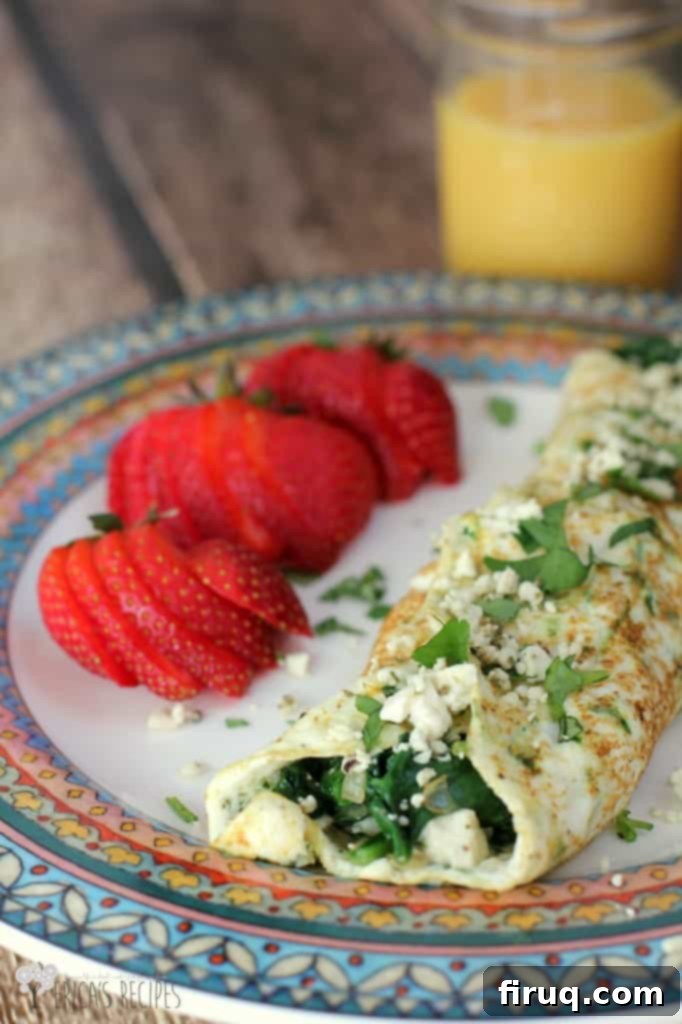 The Grecian Garden Egg White Omelet 7 Spinach, Feta, and Herb Egg White Omelet