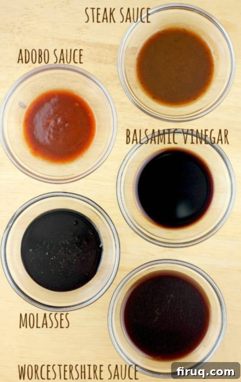 Sweet Heat Cherry Chipotle BBQ 4 recipe components in bowls